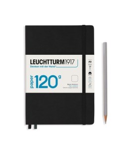 Блокнот Leuchtturm Edition А5, нелинованный, черный, 203 страниц, твердая обложка Leuchtturm1917