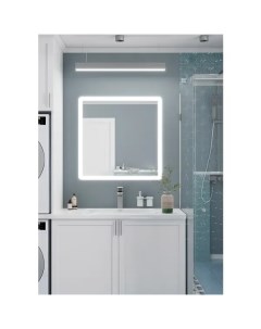 Зеркало для ванной Тип 2 SD602 с подсветкой 60x60 см квадратное Omega glass
