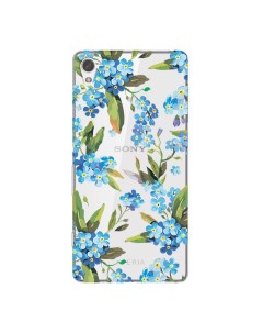 Чехол Art Case Flowers незабудки для Sony Xperia Z3 защитная пленка Deppa