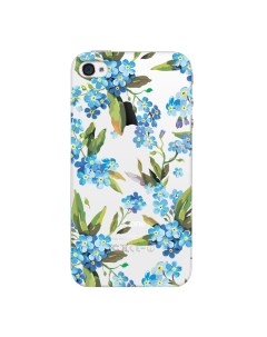 Чехол Art Case Flowers незабудки для Apple iPhone 4 4S защитная пленка Deppa