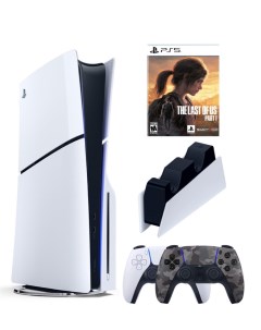 Игровая приставка Sony Playstation 5 Slim 1 Tb+2-ой геймпад(Camo)+ЗУ+Один из нас