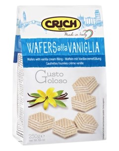 Вафли Gusto Goloso Vanilla wafers классические с ванилью 250 г Crich