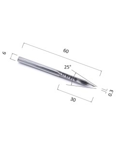 Фреза A2ZJ6 250328 по дереву гравировальная коническая двухзаходная для станка ЧПУ Djtol