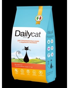 Корм для стерилизованных кошек с индейкой и кроликом 3кг Dailycat