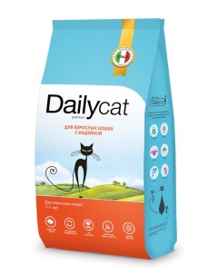 Сухой корм для кошек, с индейкой, 10 кг Dailycat