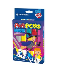 Фломастеры воздушные AirPens Magic, 04цв.+2, картон. упаковка, европодвес Centropen