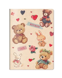 Блокнот Cute Bear Notebook А6, 32 листа, дизайнерская бумага Эксмо