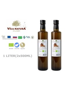 Уксус яблочный фермерский не фильтрованный Словения 2х500мл Vila natura