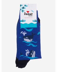 Носки с рисунками St Friday Socks Киты Синий St. friday