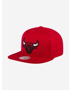 Бейсболка с прямым козырьком MITCHELL NESS HHSS3256-CBUYYPPPRED1 Chicago Bulls NBA (красный), Красны Mitchell and ness