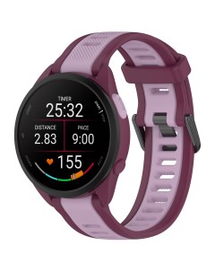 Двухцветный силиконовый ремешок для, Garmin, Nokia, Honor, 18 мм, фиолетово-розовый Huawei