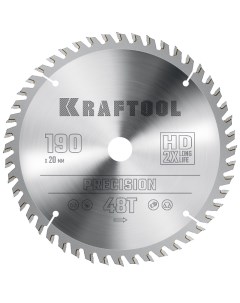 Пильный диск по дереву Precision 36952-190-20, 190 х 20 мм, 48Т Kraftool