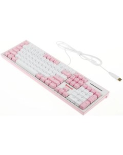 Клавиатура проводная Hades Pink USB белый розовый 70821 Defender