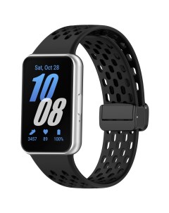 Силиконовый ремешок для Galaxy Fit 3, с магнитной застежкой, черный Samsung