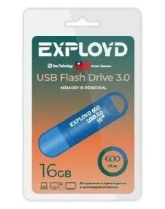 Флешка 600 16 ГБ голубой EX 16GB 600 Blue Exployd