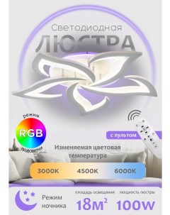 Потолочная светодиодная люстра YA2410-5 WH Ялампа