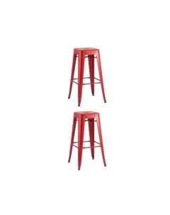 Стул барный TOLIX красный глянцевый 2 шт Stool group