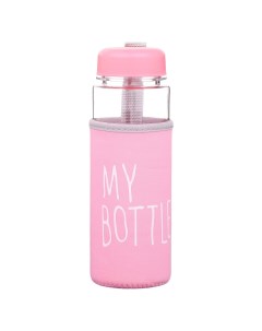 Бутылка для воды, 500 мл, my bottle, 19.5 х 6 см, чехол в комплекте, розовая Nobrand