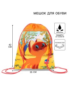 Мешок для обуви с карманом 420 350 мм союзмультфильм Artfox study