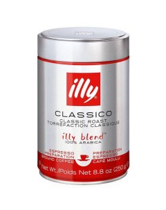 Кофе молотый Classico 250 гр 0 25кг Illy