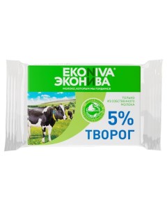 Творог 5% БЗМЖ, 180 г Эконива