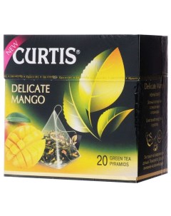 Чай зеленый Delicate Mango в пирамидках, 20х1.8 г Curtis