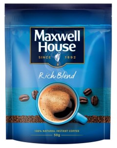 Кофе растворимый Rich Bland сублимированный, 50 г Maxwell house