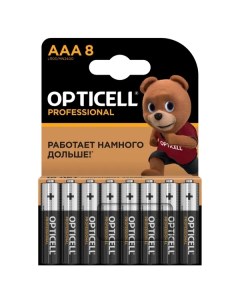 Батарейка алкалиновая Professional LR03 AAA 8 шт. Opticell