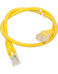 Кабель патч-корд U/UTP 5e кат. 0,5м. LAN-PC45/U5E-0.5-YL RJ45 - RJ45, 4 пары, желтый, LSZH Lanmaster