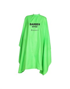 Пеньюар для стрижки Barber Style Neon, полиэстер, на крючках, полоска 140 х 158 см Dewal professional