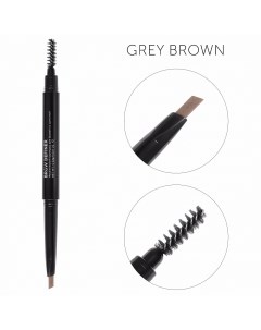 Карандаш механический со щеточкой для бровей, серо-коричневый / Brow Definer grey brown Lucas' cosmetics