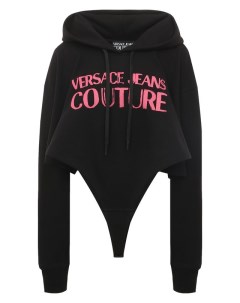 Хлопковое худи-боди Versace jeans couture