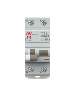 Выключатель автоматический DVA-10 PROxima 1P+N 16А C 10кА (rcbo10-1pn-16C-30-ac-av) Ekf