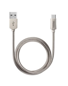 Кабель USB 2.0 Type-A-USB Type-C 72274-OZ 1.2м серебристый Deppa