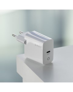 Зарядное устройство Wall Charger 20Вт USB Type-C, PD, белый, Без заводской упаковки Deppa