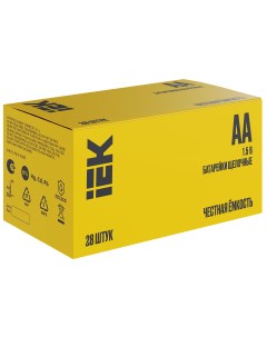 Батарейка щелочная Alkaline LR06/AA (28/бокс) Iek