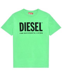 Футболка с черным лого Diesel