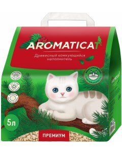 Древесный комкующийся наполнитель Premium (2 кг) Aromaticat