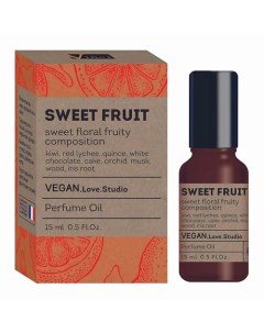 Парфюмерное масло для тела Sweet Fruit личи белый шоколад пирожное белый кедр 15.0 Vegan love studio