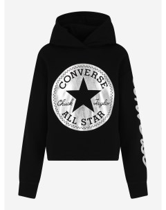 Худи для девочек Cropped, Черный Converse