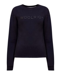 Свитшот из хлопкового футера с объемным вышитым логотипом Woolrich