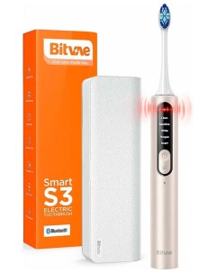 Электрическая зубная щетка S3 Smart E-Toothbrush с поддержкой приложения для смартфонов, S3 GLOBAL, белая Bitvae