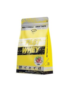 Протеин сывороточный Steel Power Fast Whey Protein 900 г, Клубника со сливками Steel power nutrition