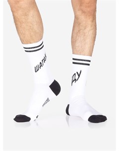 Носки спортивные с надписями St.Friday Socks x Sock Club Moscow - Иду шагаю, Белый St. friday