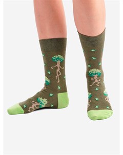 Носки с рисунками St.Friday Socks - Танцующий лес, Зеленый St. friday