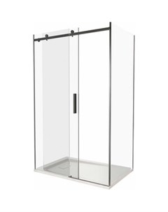 Душевой уголок Galaxy WTW+SP 110x70 с поддоном, прозрачный, черный Good door