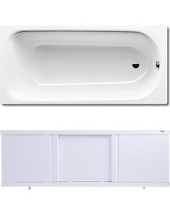 Ванна стальная Saniform Plus 371-1 170x73x41 с экраном Emmy Элис и ножками Kaldewei