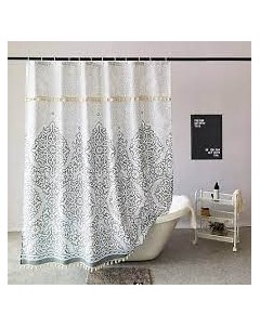 Штора для ванной Tassel Silver 183х213 Carnation home fashions