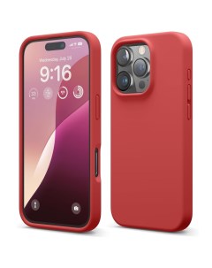 Чехол Elago для iPhone 16 Pro Max силиконовый Liquid silicone Soft touch, красный