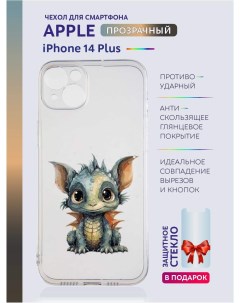 Чехол на iPhone 14 Plus новогодний с рисунком Casing-soft